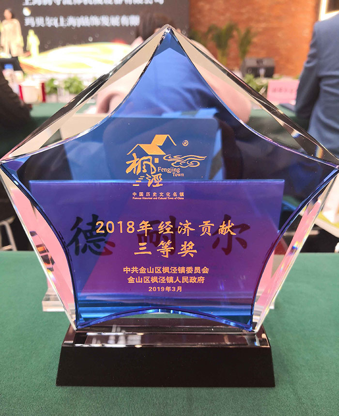 2019年枫泾镇召开优化营商环境会议,yl23411永利官网登录尔荣获经济贡献奖